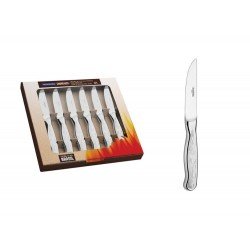 JOGO ACO INOX FACAS  CHURRASCOFIO MAIS GRAV.6PC TRAMONTINA