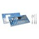 FAQUEIRO ACO INOX COM FACA DE MESA 24 PC TRAMONTINA