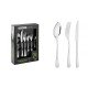 FAQUEIRO HAVANA EM ACO INOX COM FACAS DE MESA ACABAMENTO EM BRILHO 24 PECAS TRAMONTINA