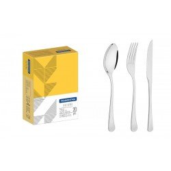 FAQUEIRO HAVANA EM ACO INOX COM FACAS PARA CHURRASCO ACABAMENTO EM BRILHO 20 PECAS TRAMONTINA