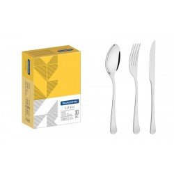 FAQUEIRO HAVANA EM ACO INOX COM FACAS PARA CHURRASCO ACABAMENTO EM BRILHO 30 PECAS TRAMONTINA