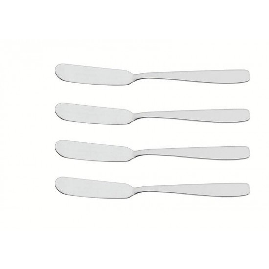 CONJUNTO DE ESPÁTULAS TRAMONTINA COSMOS PARA MANTEIGA EM AÇO INOX ACABAMENTO ALTO BRILHO 4 PEÇAS