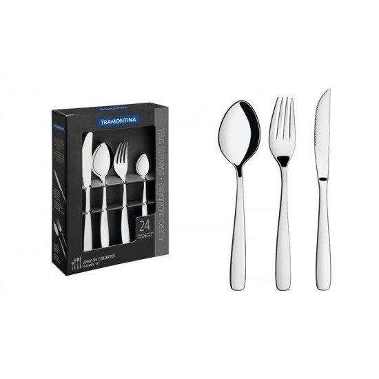 FAQUEIRO ACO INOX COM FACA PARA CHURRASCO 24 PC TRAMONTINA