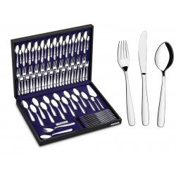 FAQUEIRO ACO INOX COM ESTOJO DE MADEIRA 76 PC TRAMONTINA