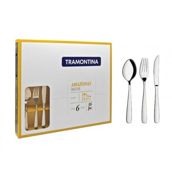 FAQUEIRO ACO INOX 36 PC TRAMONTINA