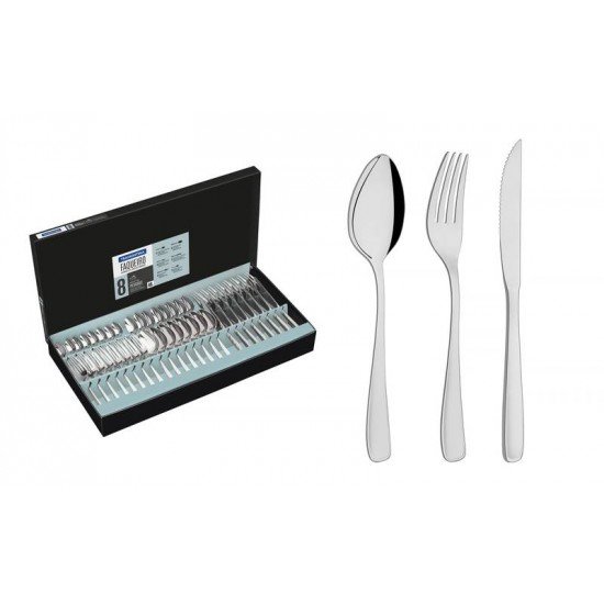 FAQUEIRO EM ACO INOX COM FACAS PARA CHURRASCO ACABAMENTO BRILHO E FOSCO 48 PECAS TRAMONTINA