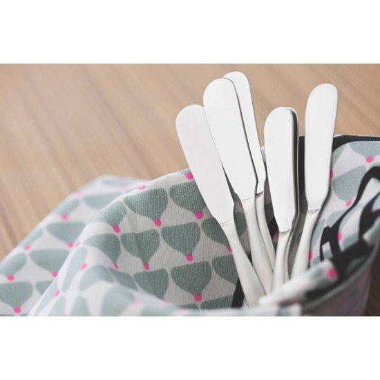 JOGO DE ESPATULAS PARA MANTEIGA WIND EM ACO INOX ACABAMENTO BRILHO E FOSCO 6 PECAS TRAMONTINA