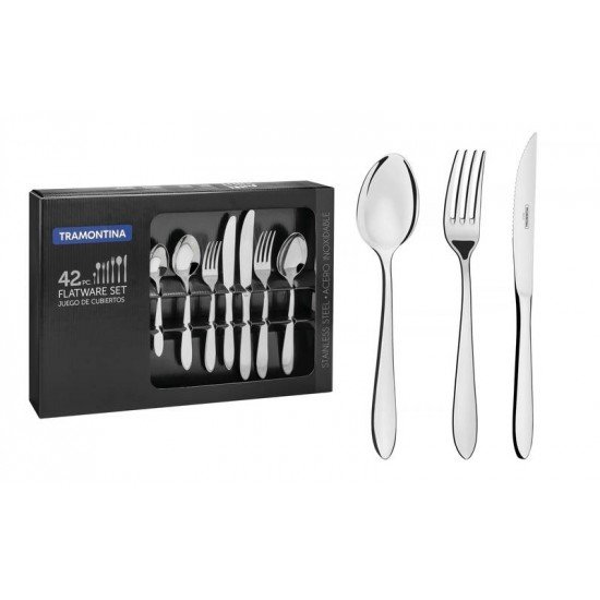 FAQUEIRO SATRI EM ACO INOX COM FACAS PARA CHURRASCO ACABAMENTO BRILHO 42 PECAS TRAMONTINA