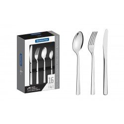 FAQUEIRO OSLO EM ACO INOX COM FACAS PARA CHURRASCO ACABAMENTO BRILHO E FOSCO 16 PECAS TRAMONTINA