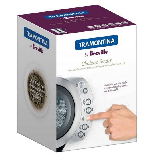 CHALEIRA ELÉTRICA TRAMONTINA BY BREVILLE SMART AÇO INOX 1,7 LITROS - PRATA