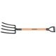 FORCADO METALICO PARA TERRA 4 DENTES CABO DE MADEIRA 71 CM EMPUNHADURA PLASTICA TRAMONTINA