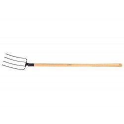 FORCADO METALICO DE ARAME 4 DENTES CABO DE MADEIRA DE 120 CM TRAMONTINA