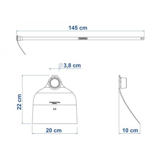 ENXADA METALICA 224 25 CABO DE MADEIRA DE 145 CM TRAMONTINA