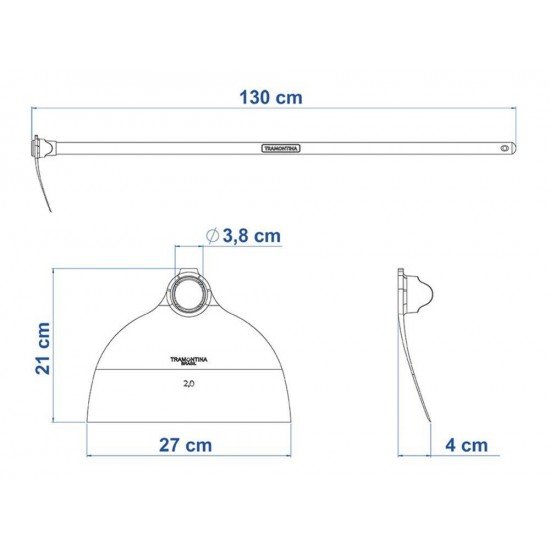 ENXADA METALICA LARGA 250 20 CABO DE MADEIRA DE 130 CM TRAMONTINA