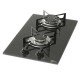 FOGAO COOKTOP FISCHER 2 BOCAS A GAS MESA VIDRO PRETO
