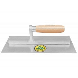 DESEMPENADEIRA METALICA LISA COM CABO DE MADEIRA COM HASTE DE ALUMINIO TRAMONTINA