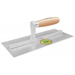 DESEMPENADEIRA METALICA LISA COM CABO DE MADEIRA COM HASTE DE ALUMINIO TRAMONTINA