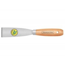 ESPATULA METALICA RIGIDA 4 CM COM CABO DE MADEIRA TRAMONTINA