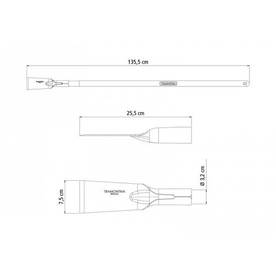 CAVADEIRA RETA MENOR COM CABO TRAMONTINA