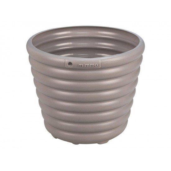 CACHEPO VASO MIMMO PARA JARDIM EM PLASTICO 1,7 LITROS CINZA TRAMONTINA