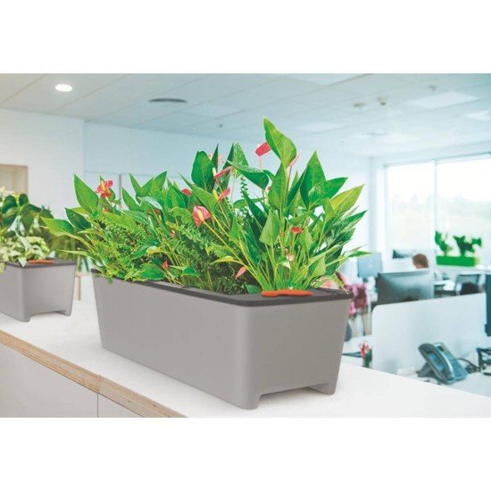 VASO PLASTICO AUTOIRRIGAVEL UNICO COR GELO TRAMONTINA