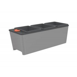 VASO PLASTICO AUTOIRRIGAVEL TRIPLO COR GELO TRAMONTINA