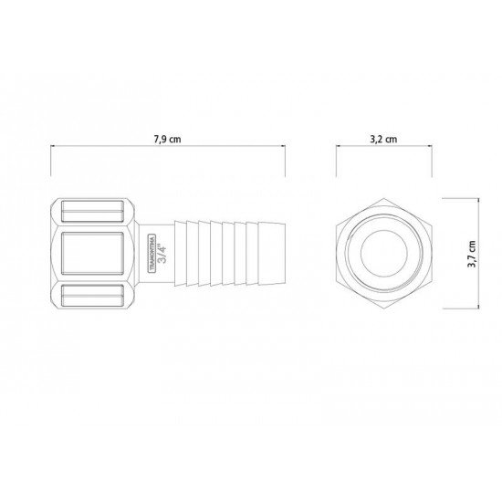 ADAPTADOR COM ROSCA INTERNA 3/4 TRAMONTINA
