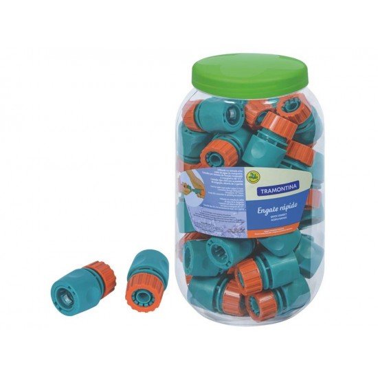 POTE COM 40 PECAS ENGATE RAPIDO EM PLASTICO PARA MANGUEIRA DE 1/2  TRAMONTINA