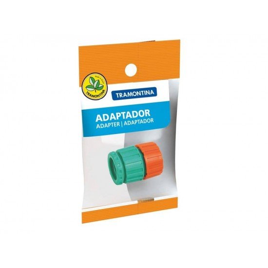 ADAPTADOR EM PLASTICO COM ENGATE ROSQUEADO PARA MANGUEIRA 1 2 PARA JARDIM EMBA FLOW-PACK TRAMONTINA