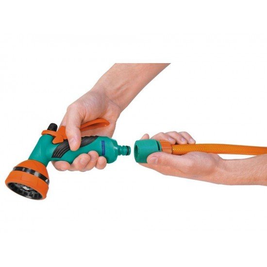 HIDROPISTOLA EM PLASTICO COM 10 TIPOS DE JATO PARA ENGATE RAPIDO PARA JARDIM TRAMONTINA
