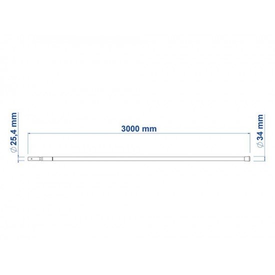CABO METALICO TELESCOPICO EXTENSIVEL DE 1,57 A 3,00 METROS TRAMONTINA
