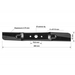 LAMINA METALICA DE REPOSICAO 470 MM PARA CORTADOR DE GRAMA GIRO ZERO TRAMONTINA