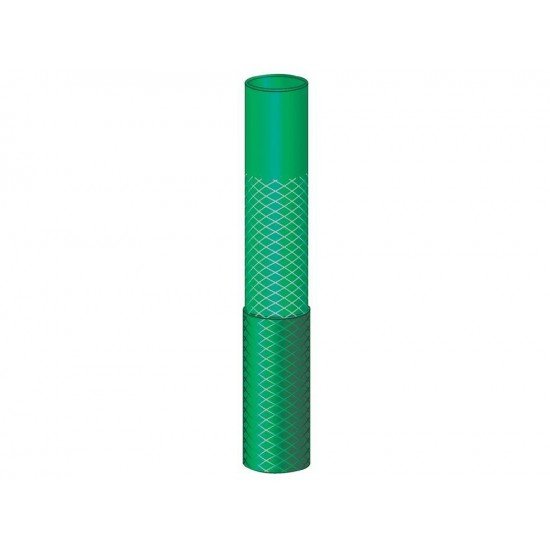 MANGUEIRA FLEX EM PVC VERDE PARA JARDIM COM 25 METROS E COM ENGATES PLASTICOS TRAMONTINA