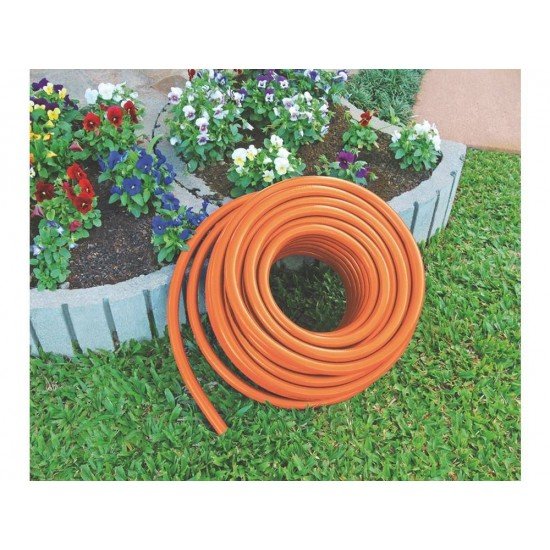 MANGUEIRA SUPER FLEX EM PVC LARANJA PARA JARDIM DE 1 2 COM 200 METROS TRAMONTINA