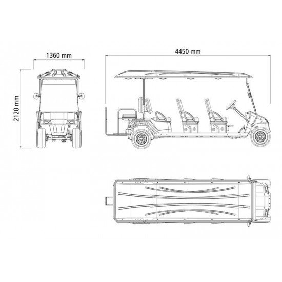 VEICULO UTILITARIO ELETRICO ELETTRO 320PA - 8 PASSAGEIROS TRAMONTINA