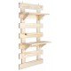 PAINEL TRAMONTINA MODULARE EM MADEIRA PINUS COM ACABAMENTO NATURAL FLOREIRA V PRAT