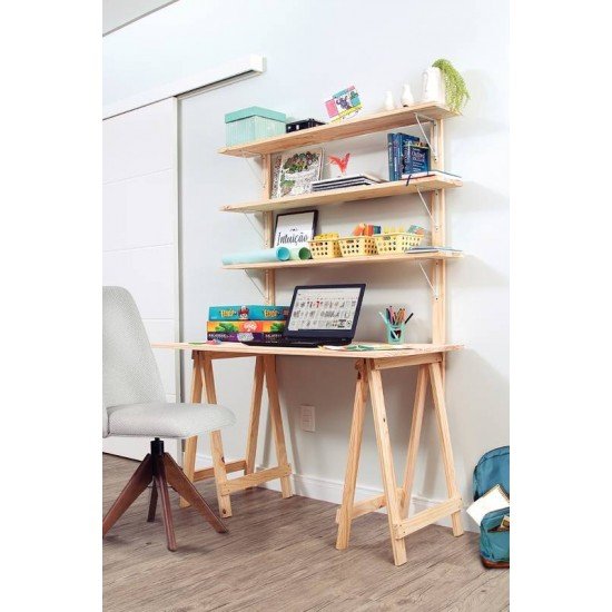 PAINEL TRAMONTINA MODULARE EM MADEIRA PINUS COM ACABAMENTO NATURAL 1500X600X18 CC