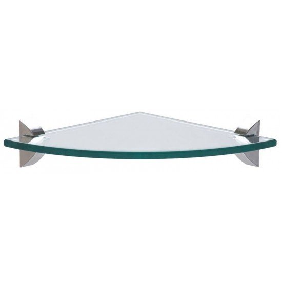 PRATELEIRA DE VIDRO MODELO GLASS CANTO DE 8 MM DE ESPESSURA COM SUPORTE INJETADO TRAMONTINA