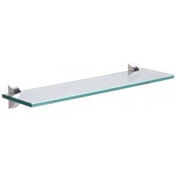 PRATELEIRA DE VIDRO MODELO GLASS RETA DE 8 MM DE ESPESSURA COM SUPORTE INJETADO TRAMONTINA