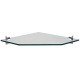 PRATELEIRA DE VIDRO GLASS QUADRA CANTO COM SUPORTE INJETADO 250X250X8MM TRAMONTINA