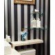 PRATELEIRA DE VIDRO GLASS QUADRA CANTO COM SUPORTE INJETADO 250X250X8MM TRAMONTINA