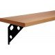 PRATELEIRA ELITE MADEIRA PINUS AMENDOA BORDA EM PVC E SUPORTE METALICO 600X250X15 MM TRAMONTINA