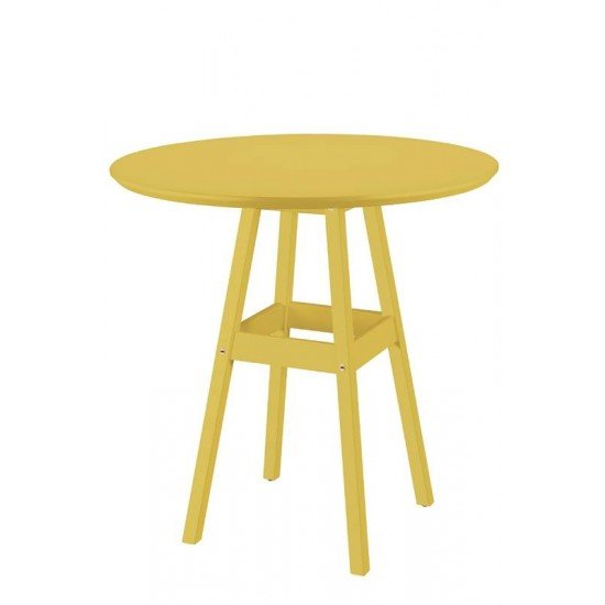 MESA DE MADEIRA PUB EM PINUS COM ACABAMENTO AMARELO TRAMONTINA