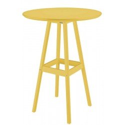 MESA DE MADEIRA PUB ALTA EM PINUS COM ACABAMENTO AMARELO TRAMONTINA