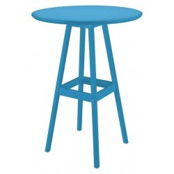 MESA DE MADEIRA PUB ALTA EM PINUS COM ACABAMENTO AZUL TRAMONTINA