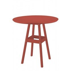 MESA DE MADEIRA PUB EM PINUS COM ACABAMENTO VERMELHO TRAMONTINA