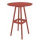 MESA DE MADEIRA PUB ALTA EM PINUS COM ACABAMENTO VERMELHO TRAMONTINA