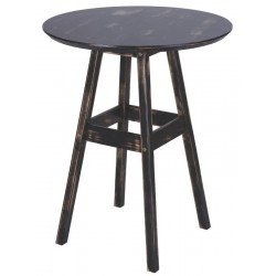 MESA DE MADEIRA PUB RUSTICA EM PINUS COM ACABAMENTO PRETO TRAMONTINA