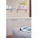 PRATELEIRA COLOR MADEIRA PINUS BRANCA BORDA EM PVC ROSA E SUPORTE METALICO 600X250X15 MM TRAMONTINA