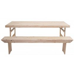 CONJUNTO MESA E BANCOS DOBRAVEIS NATURALLE MADEIRA PINUS C ACABAMENTO NATURAL 1300 MM TRAMONTINA